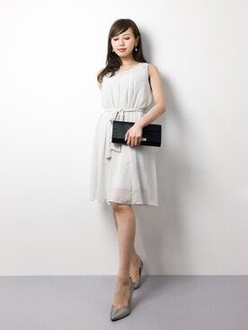 「Sens de vie（サンスドゥウ゛ィ）のアイテム」を使った、JULIAさん（レディース・160cm）の春コーディネート