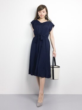 「URBAN RESEARCH（アーバンリサーチ）のアイテム（シャツワンピース）」を使った、JULIAさん（レディース・160cm）の春コーディネート