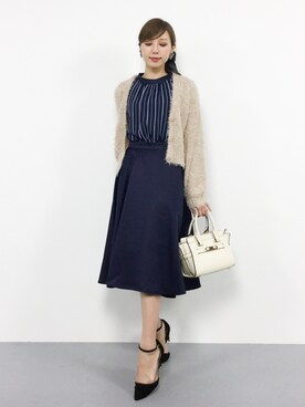 「moca couture（モカクチュール）のアイテム」を使った、JULIAさん（レディース・160cm）の秋コーディネート