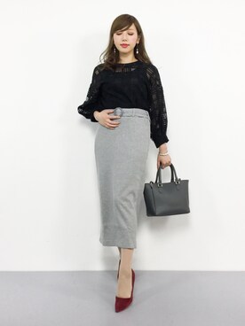 「HusHusH（ハッシュアッシュ）のアイテム」を使った、JULIAさん（レディース・160cm）の秋コーディネート