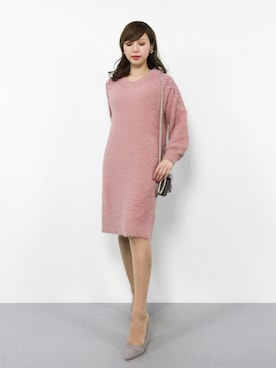 ワンピースを使った ピンクニット のコーディネート一覧 Wear