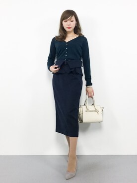 「Supreme.La.La.（シュープリームララ）のアイテム（スカート）」を使った、JULIAさん（レディース・160cm）の秋コーディネート