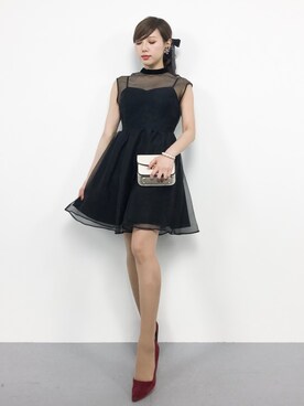 「LILY BROWN（リリーブラウン）のアイテム（ドレス）」を使った、JULIAさん（レディース・160cm）の秋コーディネート