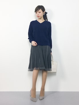 「&. NOSTALGIA（アンドドットノスタルジア）のアイテム」を使った、JULIAさん（レディース・160cm）の秋コーディネート