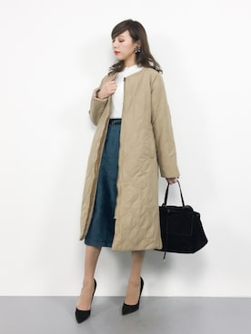 「coca（coca）（コカ）のアイテム（ジャケット/アウター）」を使った、JULIAさん（レディース・160cm）の冬コーディネート