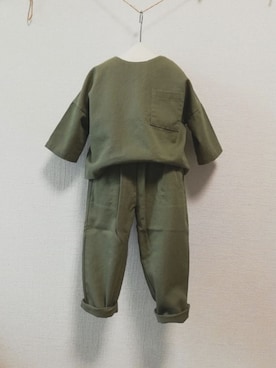 「アイテム（ママ＆ベビー、グリーン系）」を使った、picari さん（キッズ・100cm）の春コーディネート