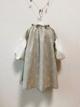 「アイテム（ママ＆ベビー、グリーン系）」を使った、picari さん（キッズ・90cm）の春コーディネート