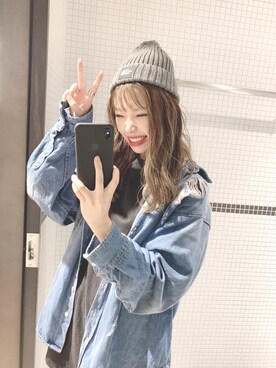 「JEANASIS（ジーナシス）のシャツテイルBIGロンT/826709（Tシャツ/カットソー）」を使った、KUROさん（レディース・166cm）の秋コーディネート