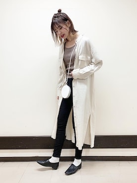 「JEANASIS（ジーナシス）のアイテム（バレエシューズ）」を使った、KUROさん（レディース・166cm）の春コーディネート