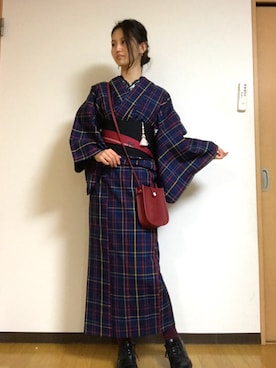 「ミックスコーデ」｜「アイテム（その他シューズ）」を使った、ssnさん（レディース・165cm）の冬コーディネート
