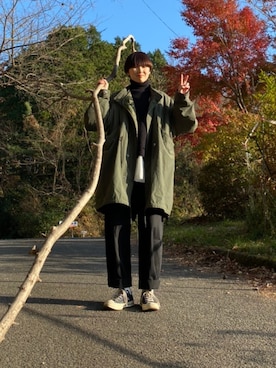 「Ressaca（レサーカ）のアイテム（モッズコート）」を使った、a0anさん（レディース・163cm）の冬コーディネート