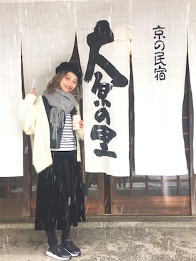 「I am I in fact...（アイアムアイインファクト）のアイテム（ブルゾン）」を使った、vickiさん（レディース・160cm）の冬コーディネート