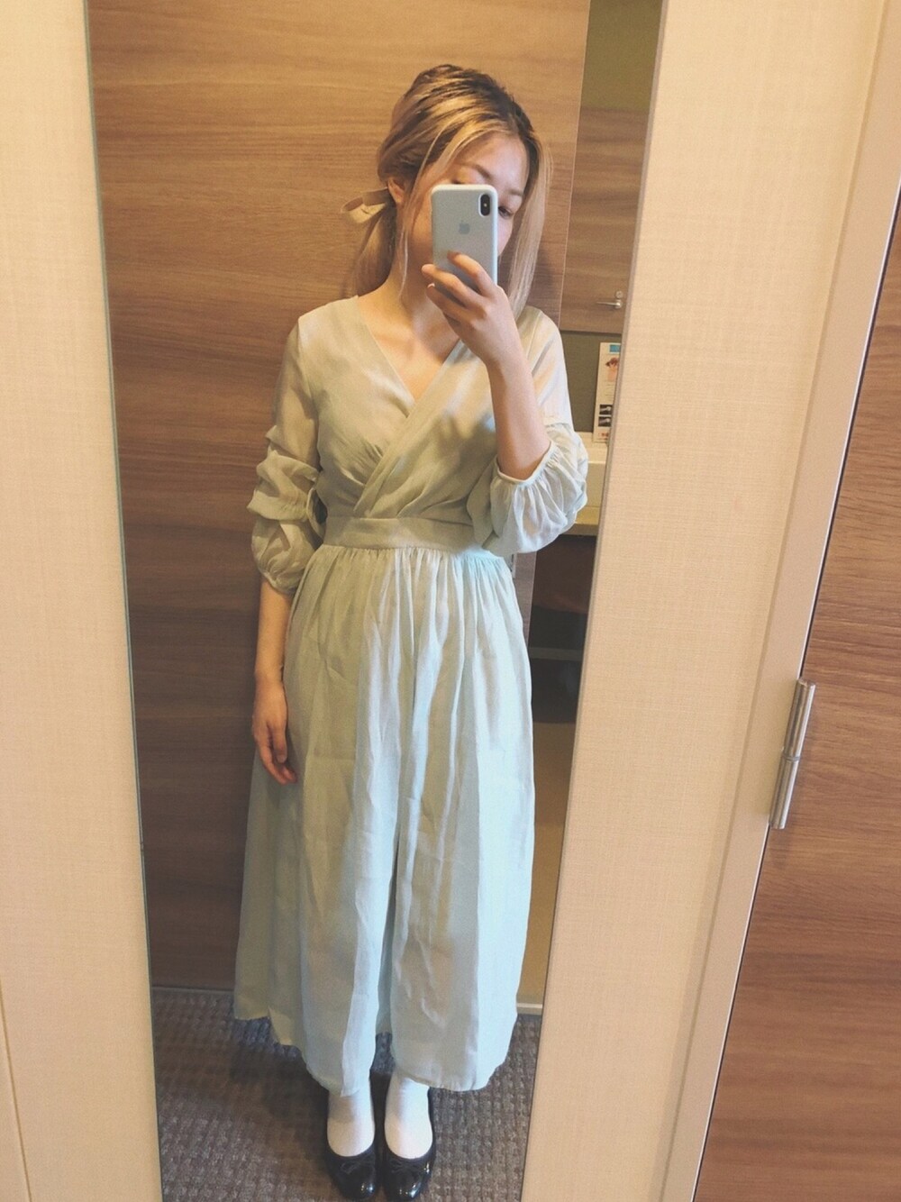 「夏、ootd、vintage、休日スタイル、古着、古着女子」｜「VINTAGEのアイテム（ワンピース、グリーン系）」を使った、vickiさん（レディース・160cm）の夏コーディネートの1枚目の写真