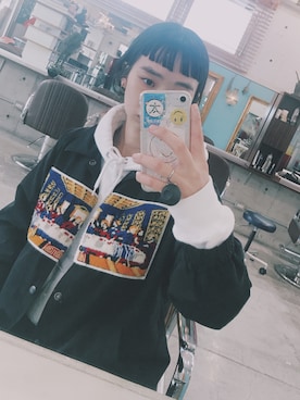 「ファセッタズム」｜「アイテム（ジャージ）」を使った、英香さん（レディース・163cm）の冬コーディネート