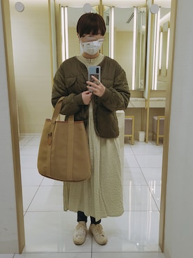 「cepo（セポ）のアイテム（ブルゾン）」を使った、𝕄.さん（レディース・158cm）の冬コーディネート