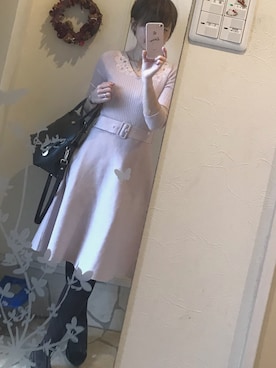 「JUSGLITTY（ジャスグリッティー）のアイテム（ワンピース/ドレス）」を使った、eriさん（レディース・152cm）の秋コーディネート
