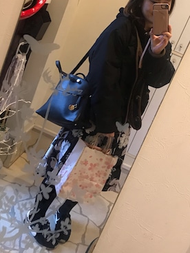 「RETRO GIRL（レトロガール）のアイテム（ブルゾン）」を使った、eriさん（レディース・152cm）の冬コーディネート