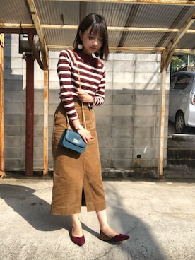 「Daniel Wellington（ダニエルウェリントン）の販売終了クラシックペティット アッシュフィールド32mm（アナログ腕時計）」を使った、せいなさん（レディース・158cm）の秋コーディネート