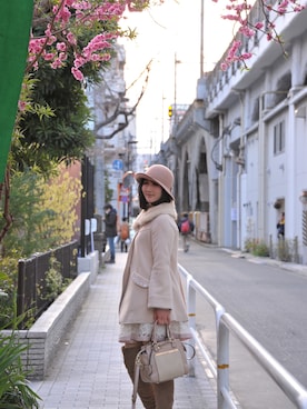 「LODISPOTTO（ロディスポット）のアイテム（ジャケット/アウター）」を使った、まぁちゃんさん（レディース・155cm）の春コーディネート