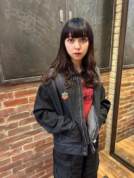 「ロンt」｜「アイテム（ジャケット/アウター）」を使った、楓さん（レディース・150cm）の冬コーディネート