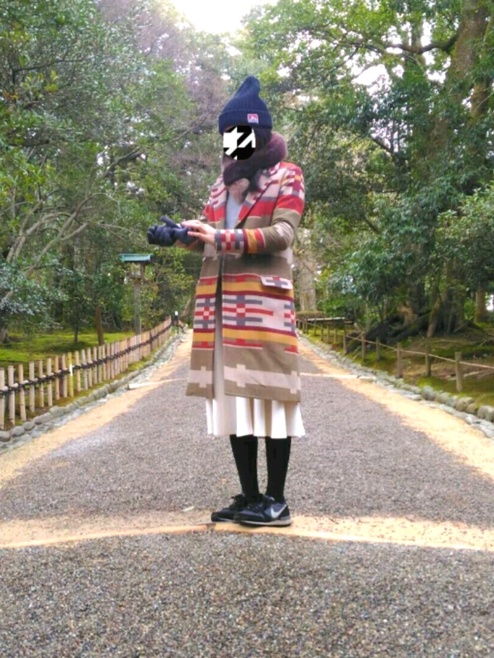 「ペンドルトン、兼六園、チェスターコート」｜「PENDLETONのアイテム（チェスターコート、ベージュ系）」を使った、おば3さん（レディース・167cm）の秋コーディネートの1枚目の写真