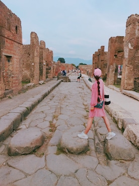 「chuu（チュー）のアイテム（帽子）」を使った、Léa.Dさん（レディース・166cm）の春コーディネート