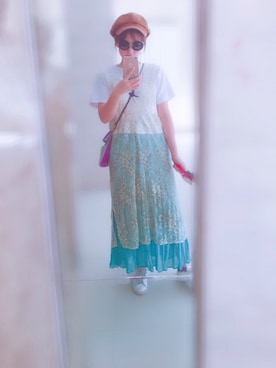 「日系极简」｜「アイテム（キャスケット）」を使った、Léa.Dさん（レディース・166cm）の春コーディネート