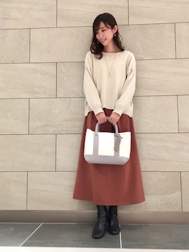 「UNBILLION（アンビリオン）のアイテム」を使った、napoca有明GARDENさん（レディース・157cm）の秋コーディネート