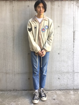 「CYDERHOUSE（サイダーハウス）のアイテム（ジャケット/アウター）」を使った、サイトウショウヘイさん（メンズ・176cm）の冬コーディネート