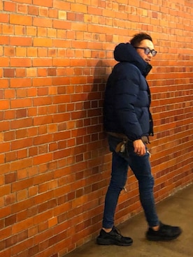 「Crescent Down Works（クレセントダウンワークス）のアイテム」を使った、ハゼやんさん（メンズ・170cm）の冬コーディネート