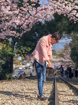 「soe（ソーイ）のアイテム（ブルゾン）」を使った、ハゼやんさん（メンズ・170cm）の春コーディネート