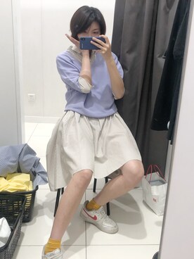 「试衣间」｜鸡米花啾啾さん（レディース・168cm）の春コーディネート