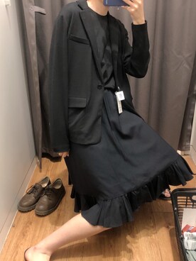 「试衣间」｜鸡米花啾啾さん（レディース・168cm）の春コーディネート