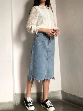 「MUJI」｜「アイテム（その他シューズ）」を使った、rinaさん（レディース・165cm）の春コーディネート
