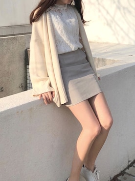 「Taiwan」｜「アイテム（ノーカラージャケット）」を使った、rinaさん（レディース・165cm）の春コーディネート