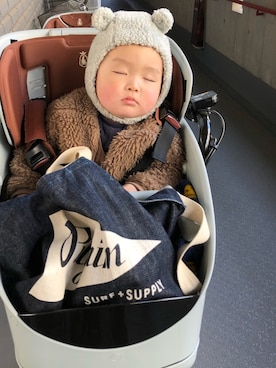 「petit main（プティマイン）のアイテム（その他アウター）」を使った、健太郎さん（キッズ・80cm）の春コーディネート