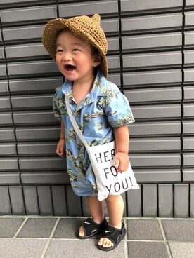 「DADWAY（ダッドウェイ）のアイテム」を使った、健太郎さん（キッズ・80cm）の夏コーディネート