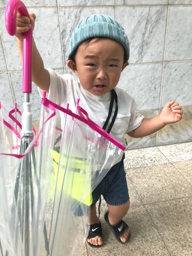 「JOURNAL STANDARD（ジャーナルスタンダード）のアイテム（ショルダーバッグ）」を使った、健太郎さん（キッズ・80cm）の夏コーディネート