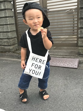 「DADWAY（ダッドウェイ）のアイテム」を使った、健太郎さん（キッズ・80cm）の夏コーディネート