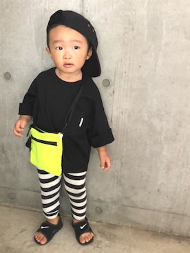 「JOURNAL STANDARD（ジャーナルスタンダード）のアイテム（ショルダーバッグ）」を使った、健太郎さん（キッズ・80cm）の秋コーディネート