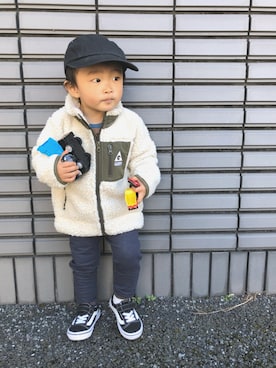 「GERRY（ジェリー）のアイテム（ブルゾン）」を使った、健太郎さん（キッズ・80cm）の冬コーディネート