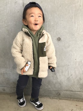 「GERRY（ジェリー）のアイテム（ブルゾン）」を使った、健太郎さん（キッズ・80cm）の冬コーディネート