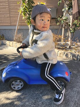 「GERRY（ジェリー）のアイテム（ブルゾン）」を使った、健太郎さん（キッズ・80cm）の冬コーディネート