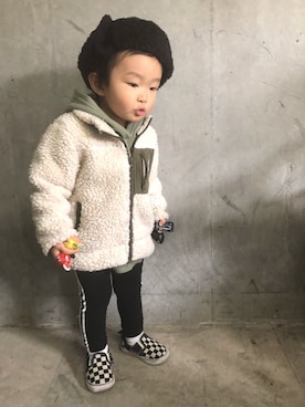 「GERRY（ジェリー）のアイテム（ブルゾン）」を使った、健太郎さん（キッズ・80cm）の冬コーディネート