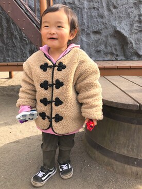 「allolun.（オールオルン）のアイテム（ジャケット/アウター）」を使った、健太郎さん（キッズ・80cm）の冬コーディネート