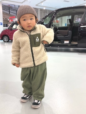 「GERRY（ジェリー）のアイテム（ブルゾン）」を使った、健太郎さん（キッズ・80cm）の冬コーディネート