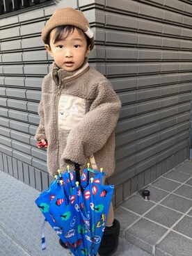 「GERRY（ジェリー）のアイテム（ブルゾン）」を使った、健太郎さん（キッズ・90cm）の冬コーディネート