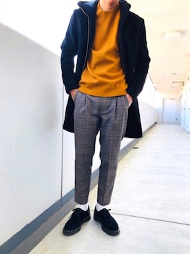 「EDIFICE（エディフィス）のアイテム（その他アウター）」を使った、ToraOさん（メンズ・166cm）の冬コーディネート