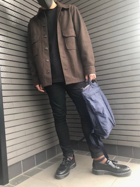 「markaware（マーカウェア）のアイテム（バッグ）」を使った、ToraOさん（メンズ・166cm）の春コーディネート
