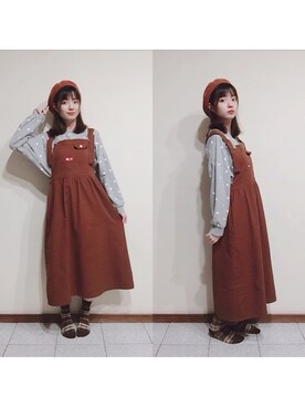 「5（ファイブ）のアイテム（ワンピース/ドレス）」を使った、Jolie 喬莉✩⋆˖°さん（レディース・163cm）の春コーディネート
